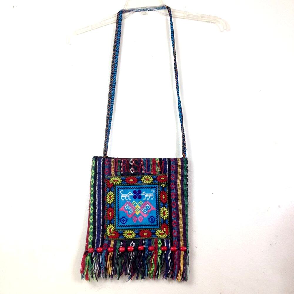 Jerusalem Hand Woven Tapestry Unisex Boho Bag